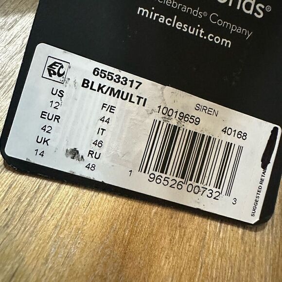 MiracleSuit Siren Underwire Swimsuit Tropical Palms size 12 - Picture 6 of 11